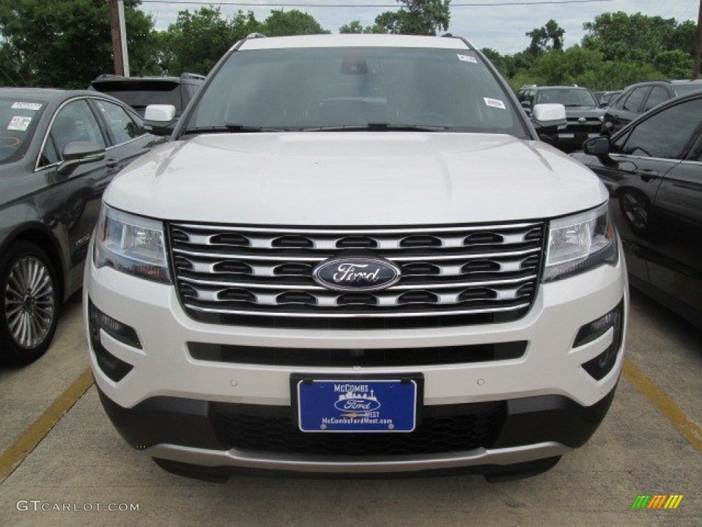 2016 Explorer Limited - White Platinum Metallic Tri-Coat / Medium Light Camel photo #6