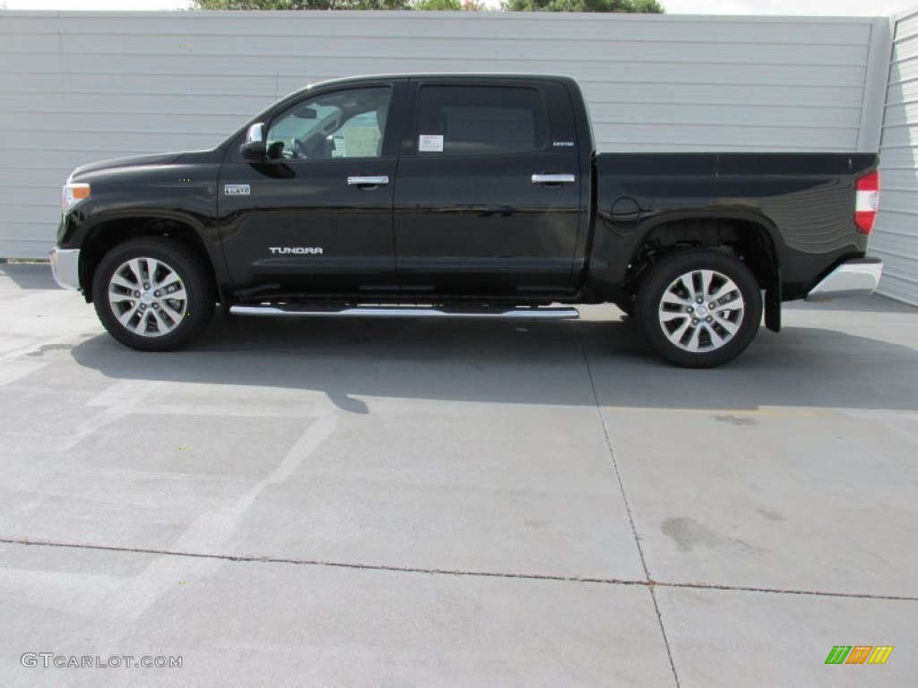2015 Tundra Limited CrewMax - Attitude Black Metallic / Sand Beige photo #6