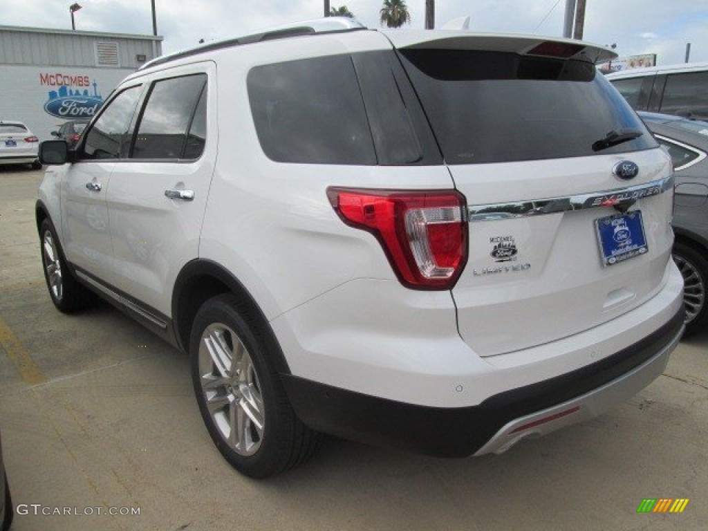 2016 Explorer Limited - White Platinum Metallic Tri-Coat / Medium Light Camel photo #8