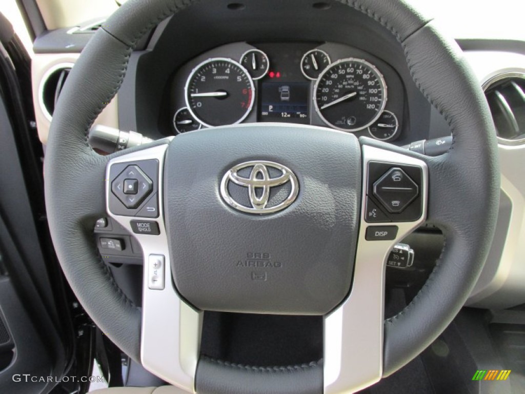 2015 Tundra Limited CrewMax - Attitude Black Metallic / Sand Beige photo #30