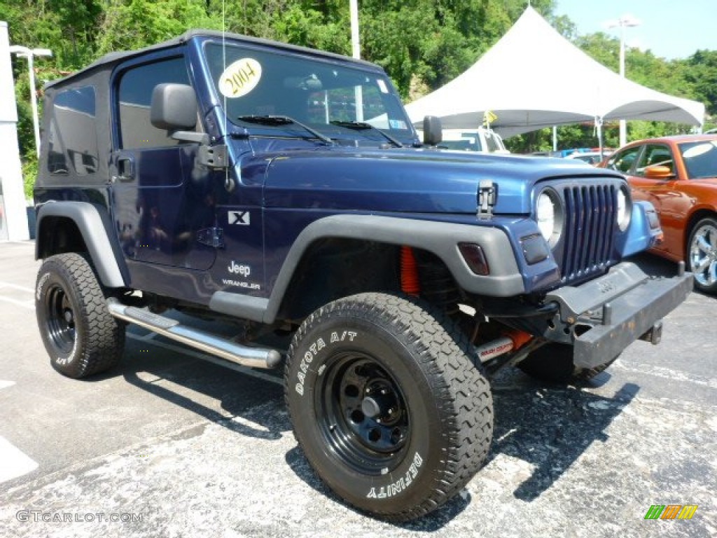 2004 Wrangler X 4x4 - Patriot Blue Pearl / Dark Slate Gray photo #9
