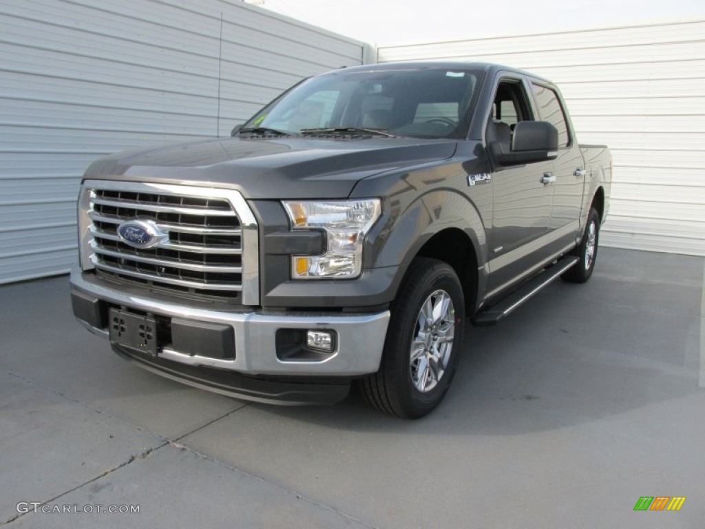 2015 F150 XLT SuperCrew - Magnetic Metallic / Medium Earth Gray photo #7