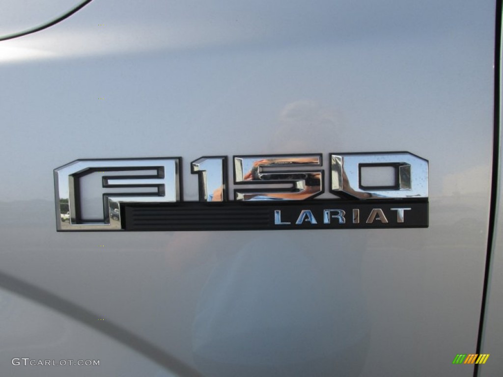 2015 F150 Lariat SuperCrew 4x4 - Ingot Silver Metallic / Black photo #14