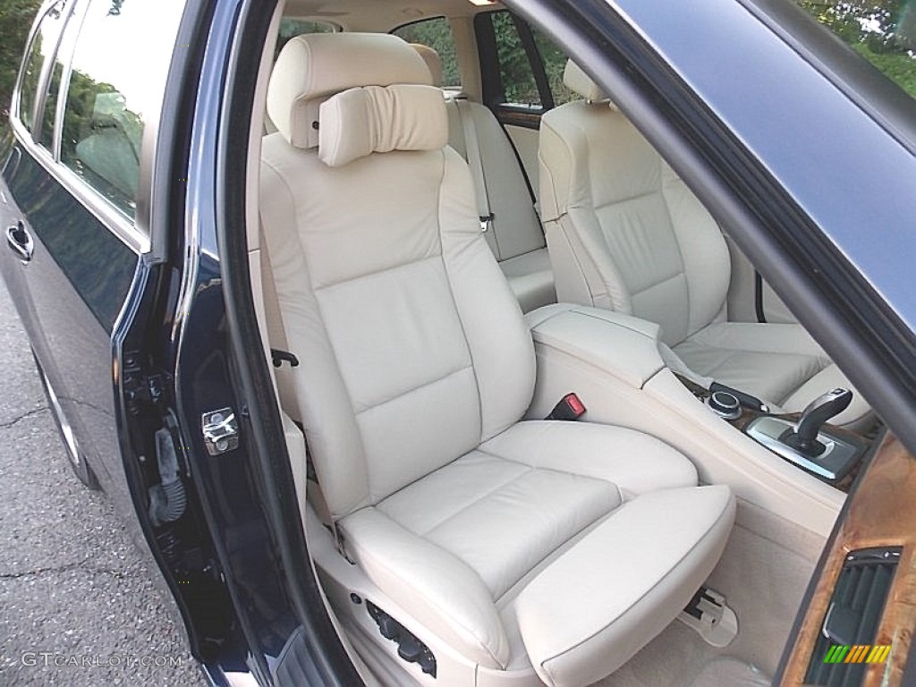 2008 5 Series 535xi Sports Wagon - Monaco Blue Metallic / Cream Beige Dakota Leather photo #20