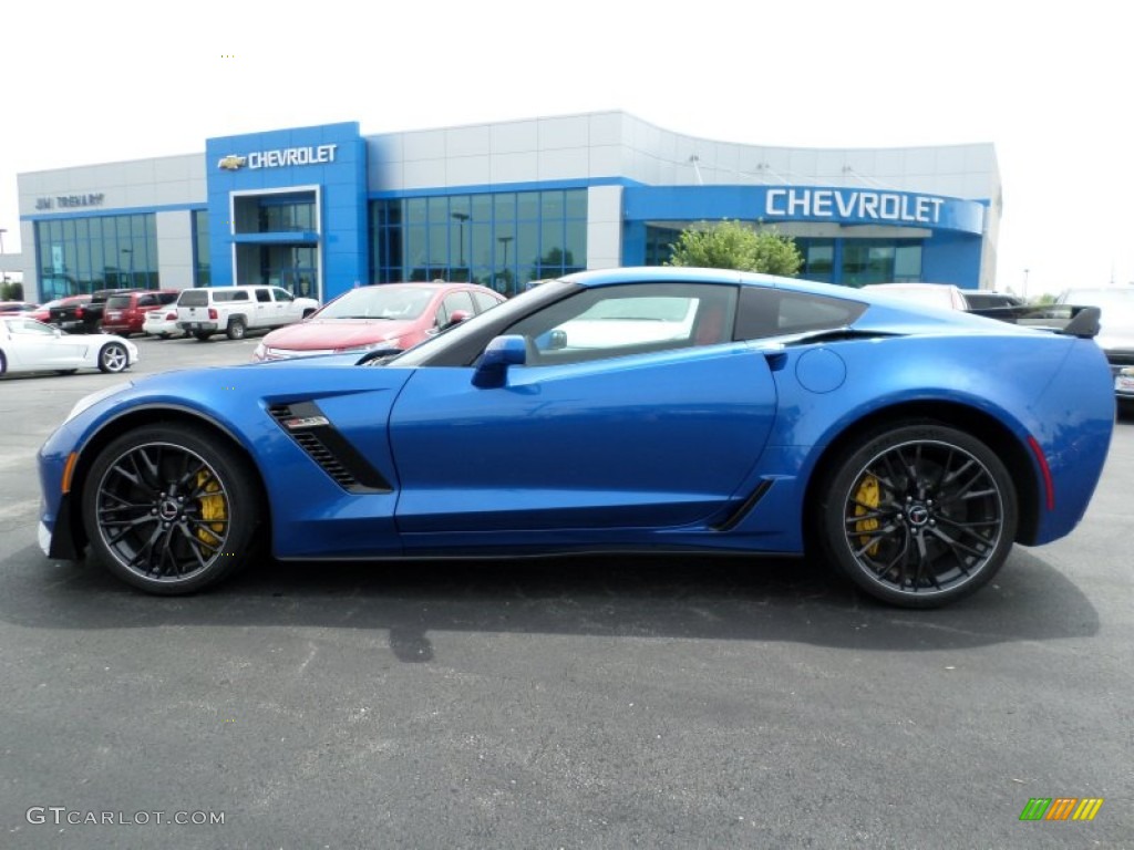 2015 Corvette Z06 Coupe - Laguna Blue Tintcoat / Adrenaline Red photo #2