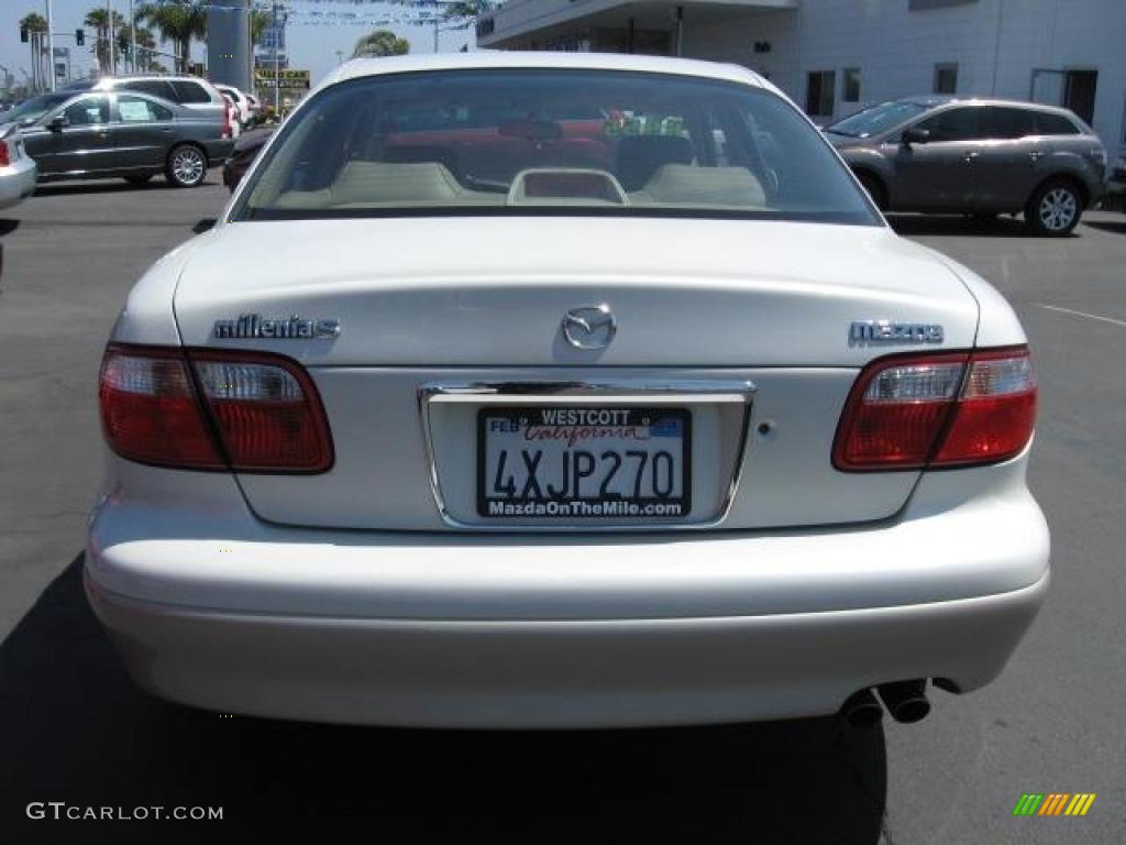 1999 Millenia S Sedan - Snow White Pearl Mica / Beige photo #5