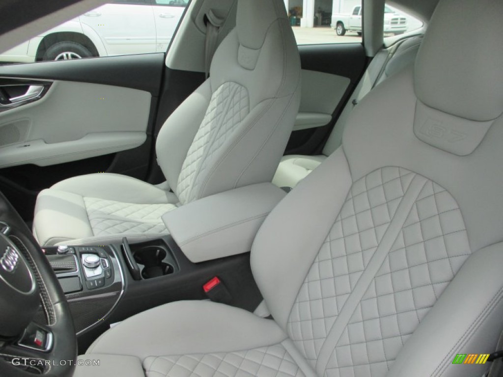 Lunar Silver w/Diamond Contrast Stitching Interior 2014 Audi S7 Prestige 4.0 TFSI quattro Photo #104983758