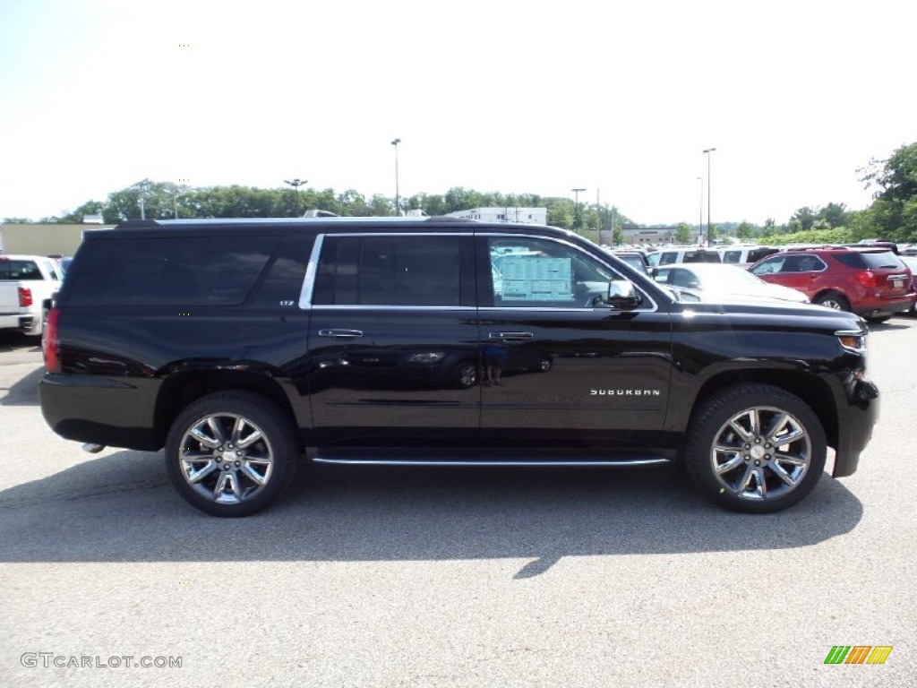 2015 Suburban LTZ 4WD - Black / Cocoa/Mahogany photo #4