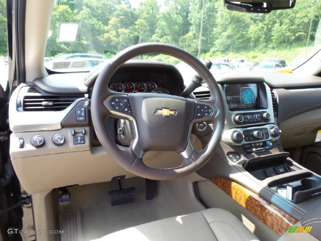 2015 Suburban LTZ 4WD - Black / Cocoa/Mahogany photo #14
