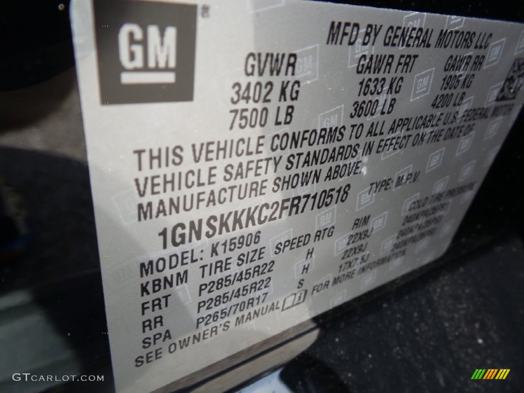 2015 Suburban LTZ 4WD - Black / Cocoa/Mahogany photo #16