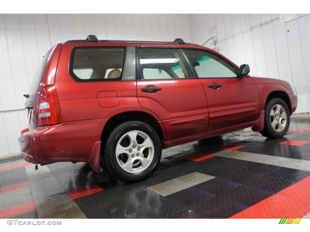 2003 Forester 2.5 XS - Cayenne Red Pearl / Beige photo #7