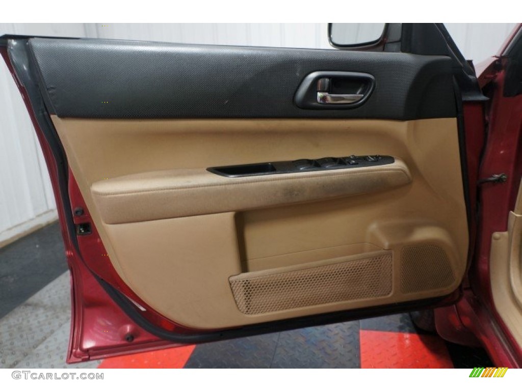 2003 Forester 2.5 XS - Cayenne Red Pearl / Beige photo #12