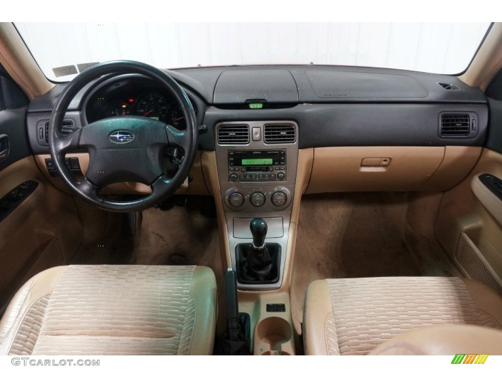 2003 Forester 2.5 XS - Cayenne Red Pearl / Beige photo #21
