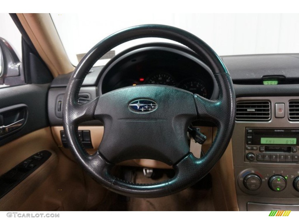 2003 Forester 2.5 XS - Cayenne Red Pearl / Beige photo #22