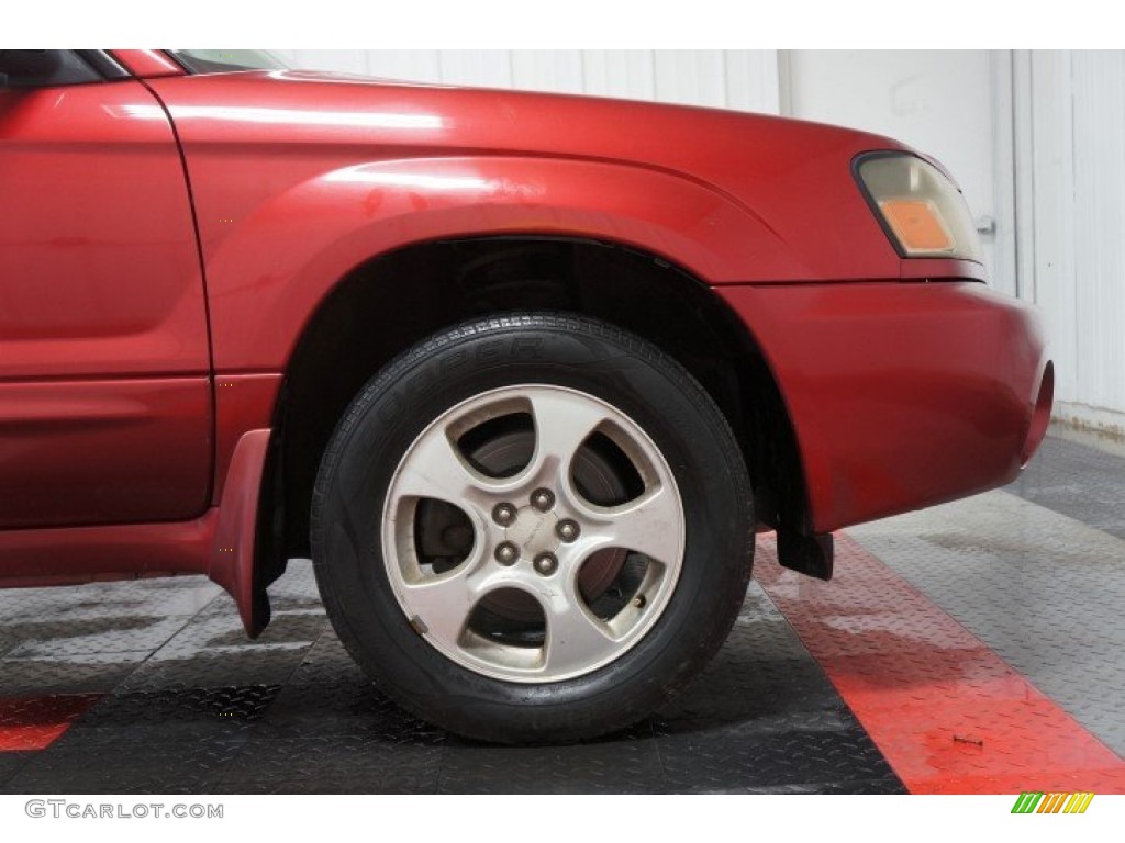 2003 Forester 2.5 XS - Cayenne Red Pearl / Beige photo #41