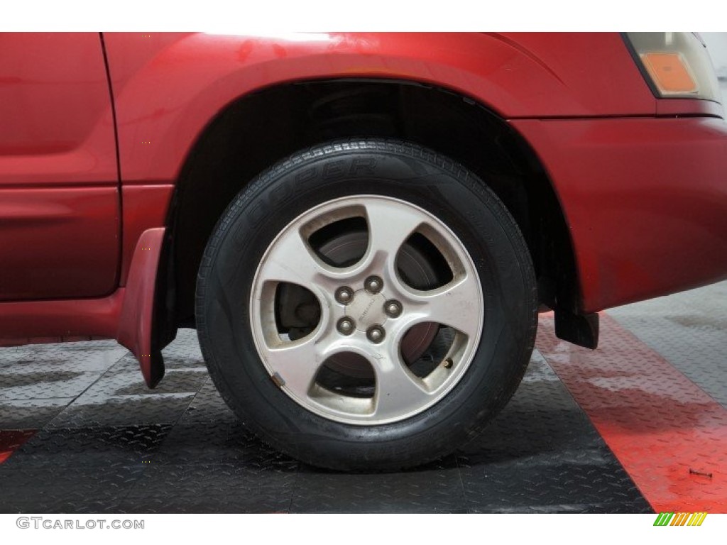 2003 Forester 2.5 XS - Cayenne Red Pearl / Beige photo #42