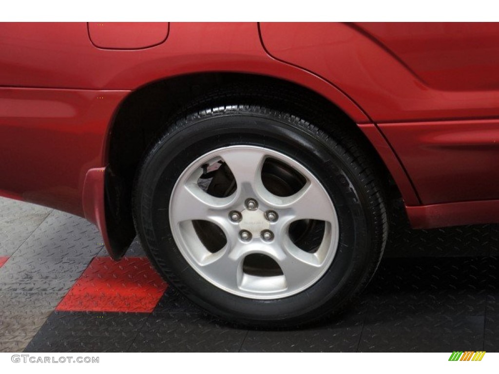 2003 Forester 2.5 XS - Cayenne Red Pearl / Beige photo #50