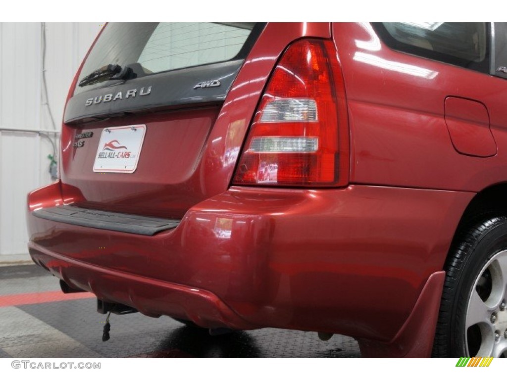 2003 Forester 2.5 XS - Cayenne Red Pearl / Beige photo #53