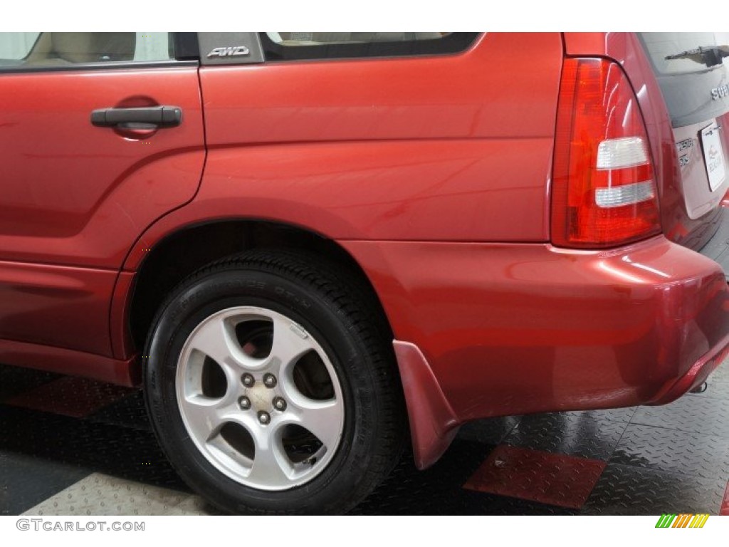 2003 Forester 2.5 XS - Cayenne Red Pearl / Beige photo #55