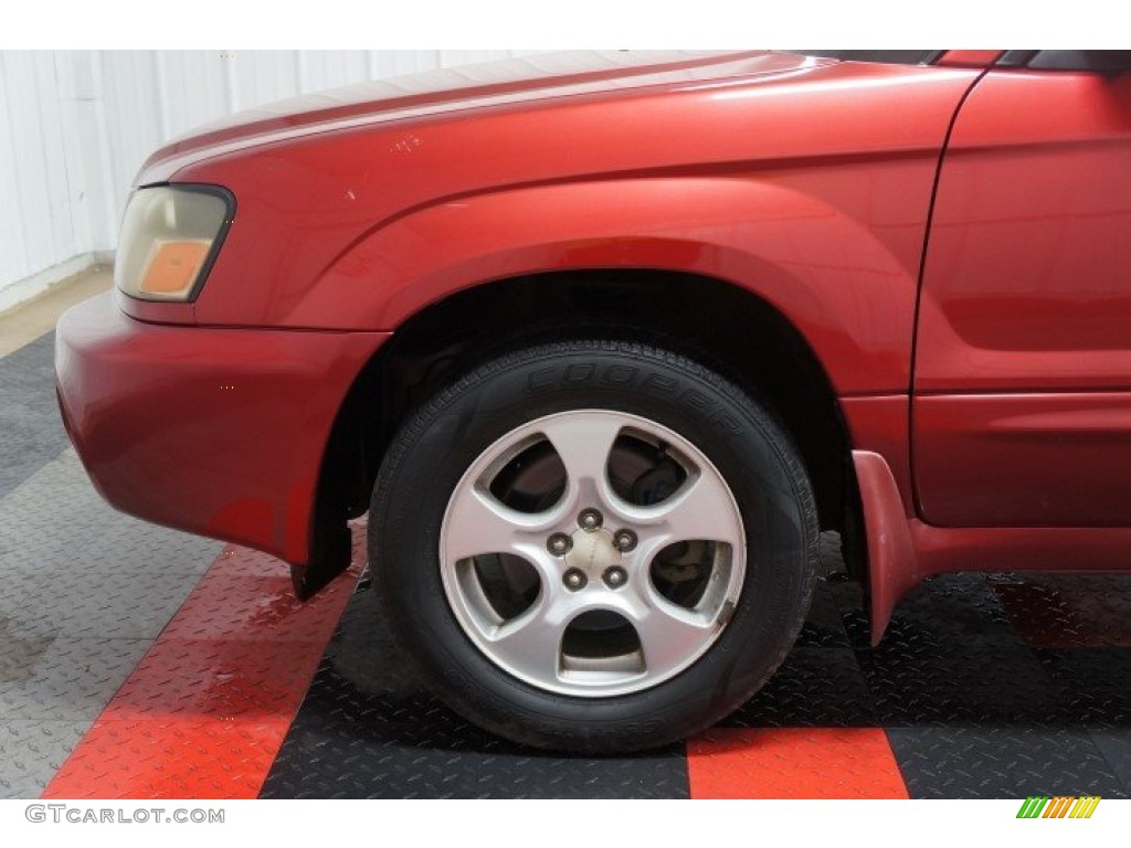 2003 Forester 2.5 XS - Cayenne Red Pearl / Beige photo #64