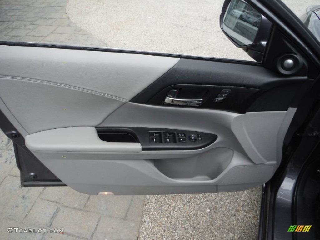 2013 Accord EX-L V6 Sedan - Modern Steel Metallic / Gray photo #9