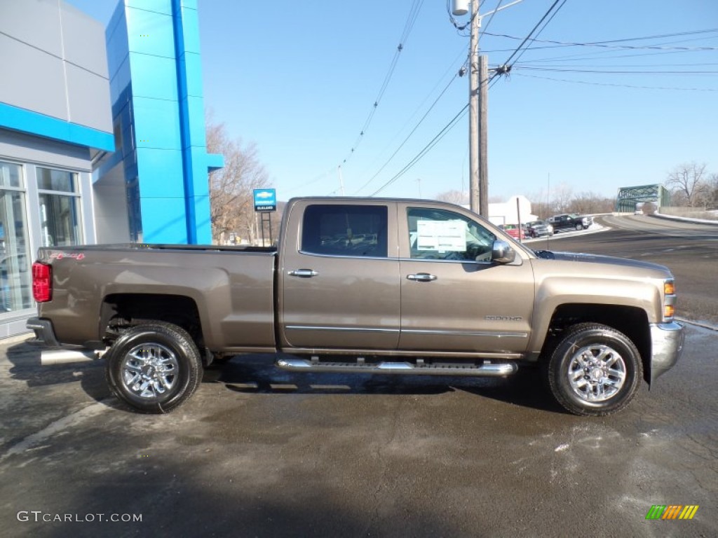 Brownstone Metallic 2015 Chevrolet Silverado 2500HD LTZ Crew Cab 4x4 Exterior Photo #105000144
