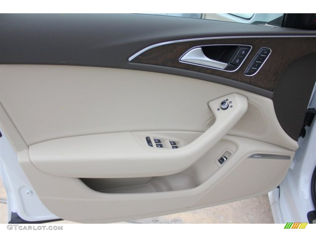 2016 Audi A6 2.0 TFSI Premium Plus quattro Atlas Beige Door Panel Photo #105004044