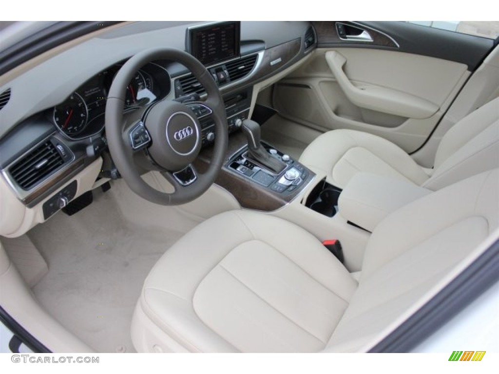 Atlas Beige Interior 2016 Audi A6 2.0 TFSI Premium Plus quattro Photo #105004095