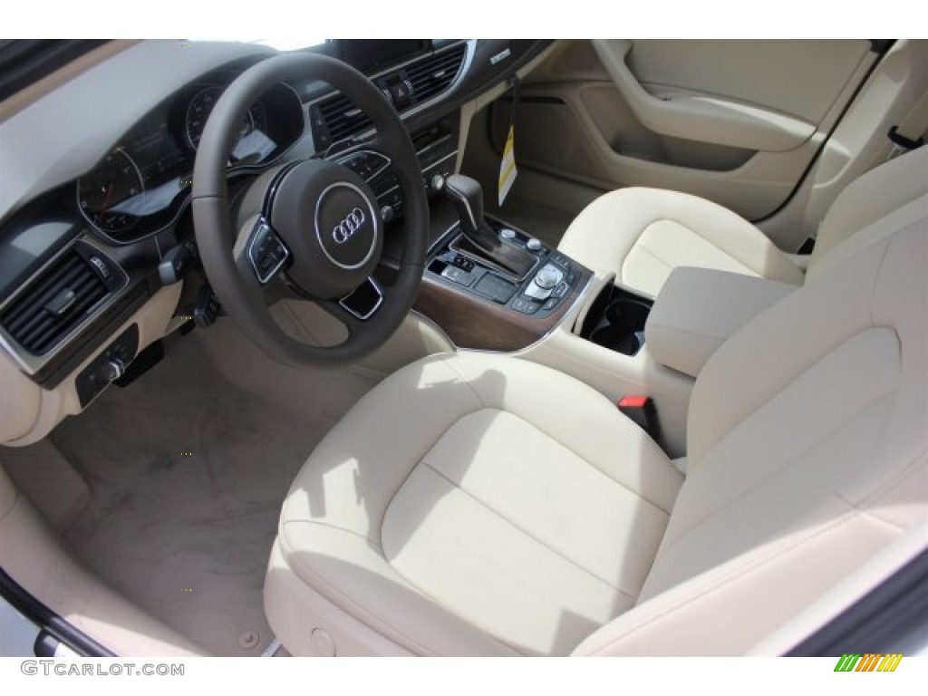 Atlas Beige Interior 2016 Audi A6 2.0 TFSI Premium Plus quattro Photo #105004966