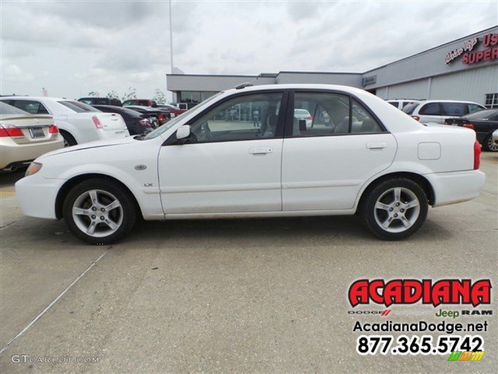 2003 Protege DX - Pure White / Beige photo #3