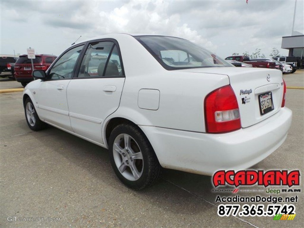 2003 Protege DX - Pure White / Beige photo #4