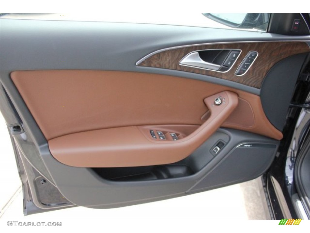2016 Audi A6 3.0 TDI Premium Plus quattro Nougat Brown Door Panel Photo #105005991
