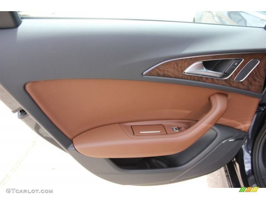 2016 Audi A6 3.0 TDI Premium Plus quattro Nougat Brown Door Panel Photo #105006471
