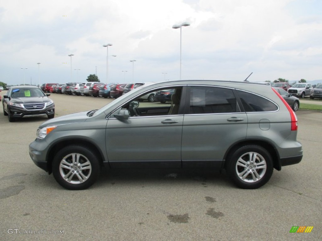 2011 CR-V EX-L 4WD - Opal Sage Metallic / Ivory photo #4