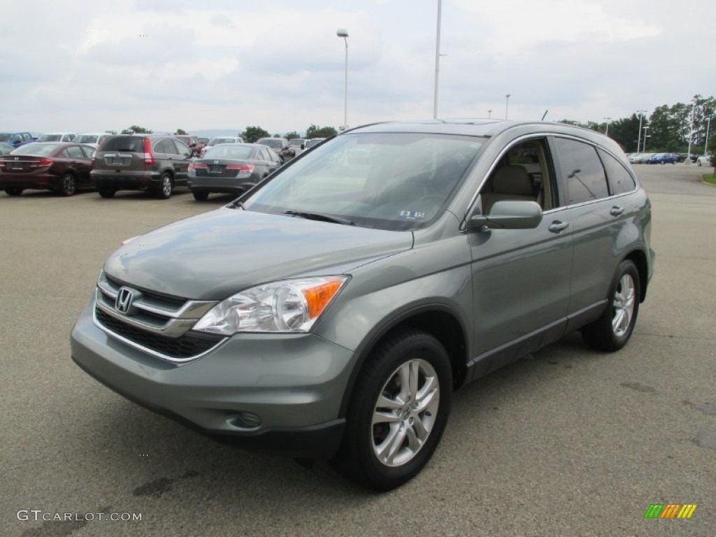 2011 CR-V EX-L 4WD - Opal Sage Metallic / Ivory photo #5