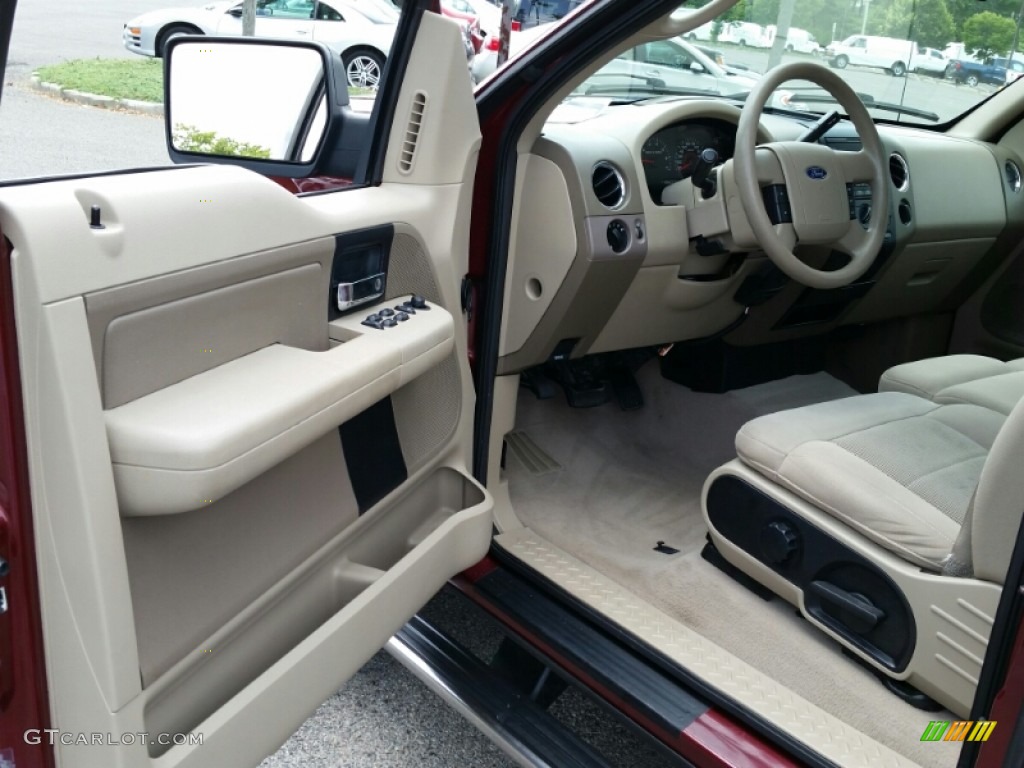 2006 F150 XLT SuperCab 4x4 - Dark Toreador Red Metallic / Tan photo #14