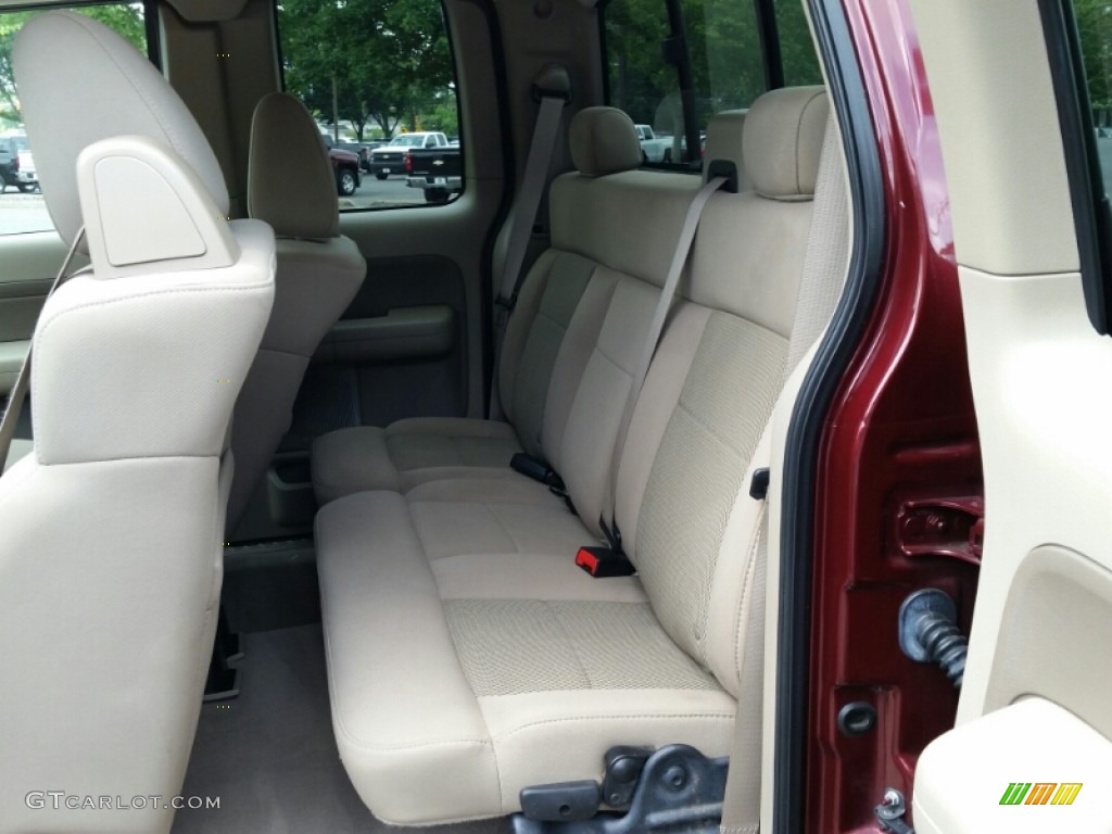 2006 F150 XLT SuperCab 4x4 - Dark Toreador Red Metallic / Tan photo #15