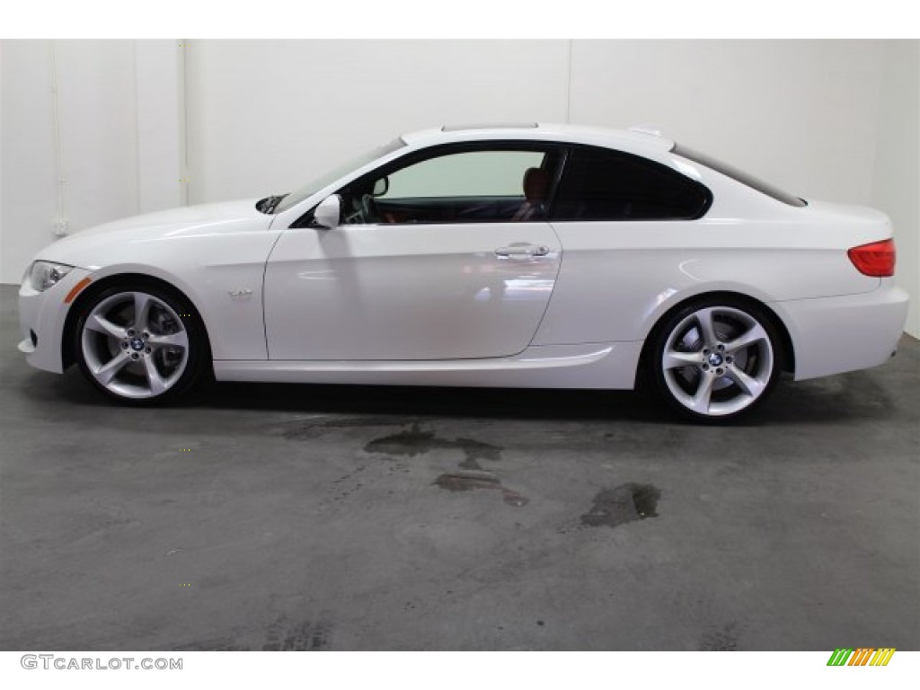 2013 3 Series 335i Coupe - Alpine White / Coral Red/Black photo #5