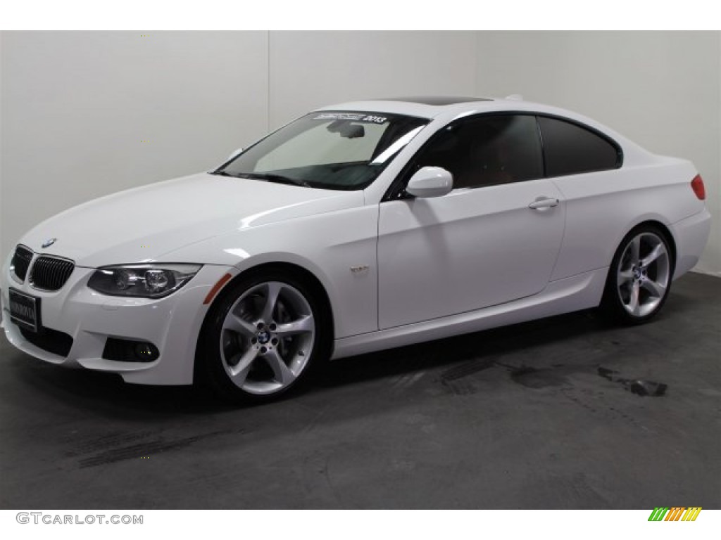 2013 3 Series 335i Coupe - Alpine White / Coral Red/Black photo #6