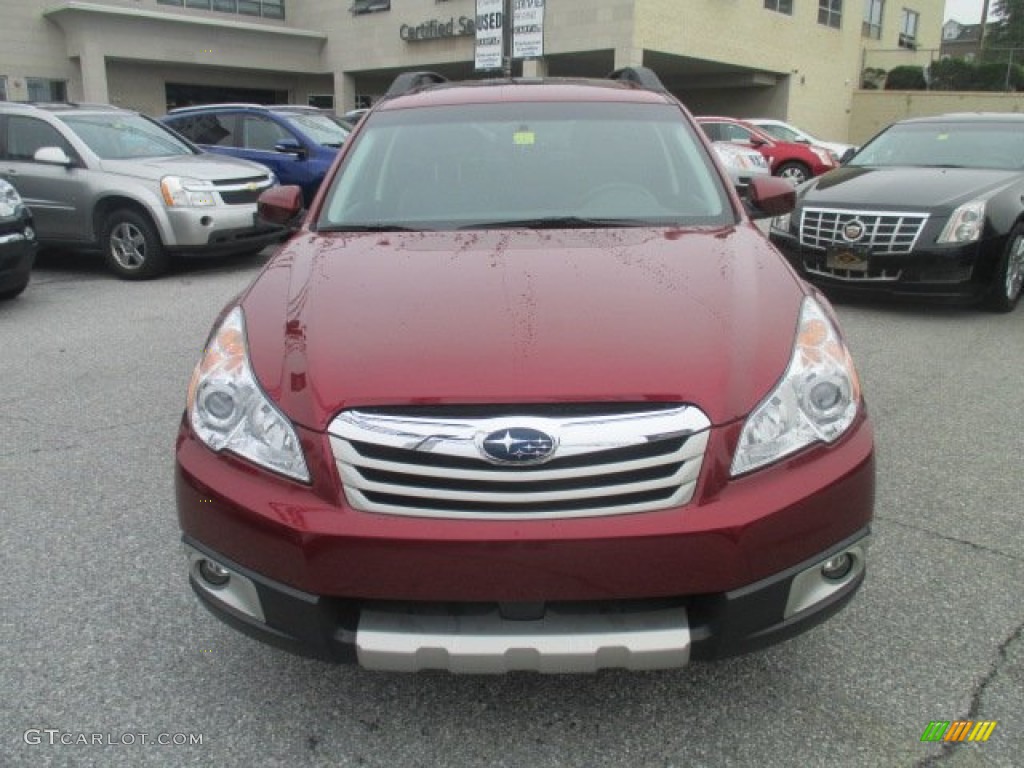 2012 Outback 3.6R Limited - Ruby Red Pearl / Off Black photo #3