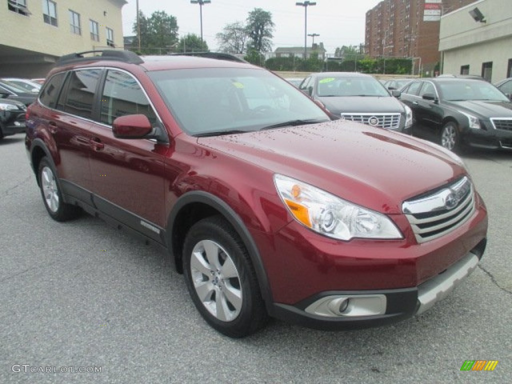 2012 Outback 3.6R Limited - Ruby Red Pearl / Off Black photo #4
