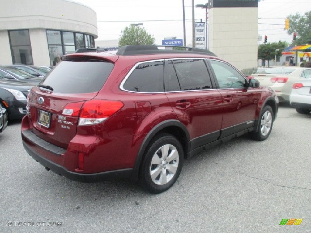 2012 Outback 3.6R Limited - Ruby Red Pearl / Off Black photo #6