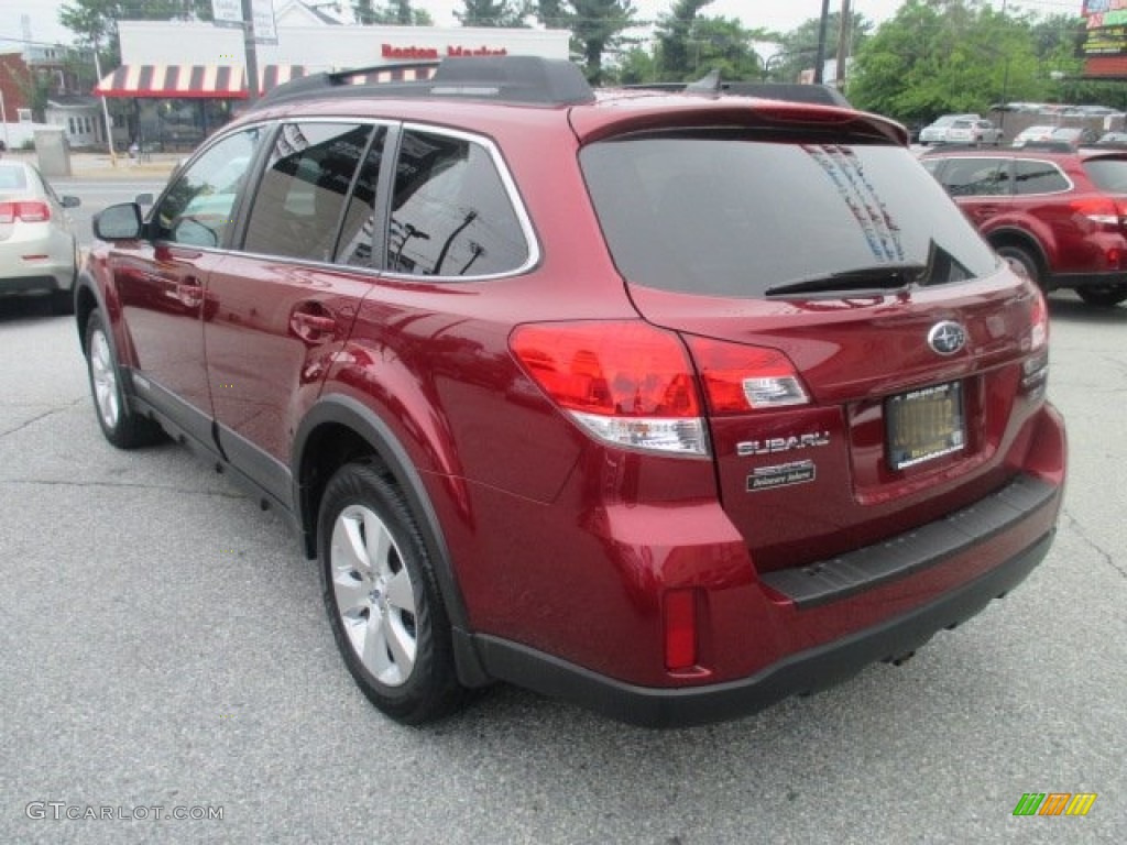 2012 Outback 3.6R Limited - Ruby Red Pearl / Off Black photo #8