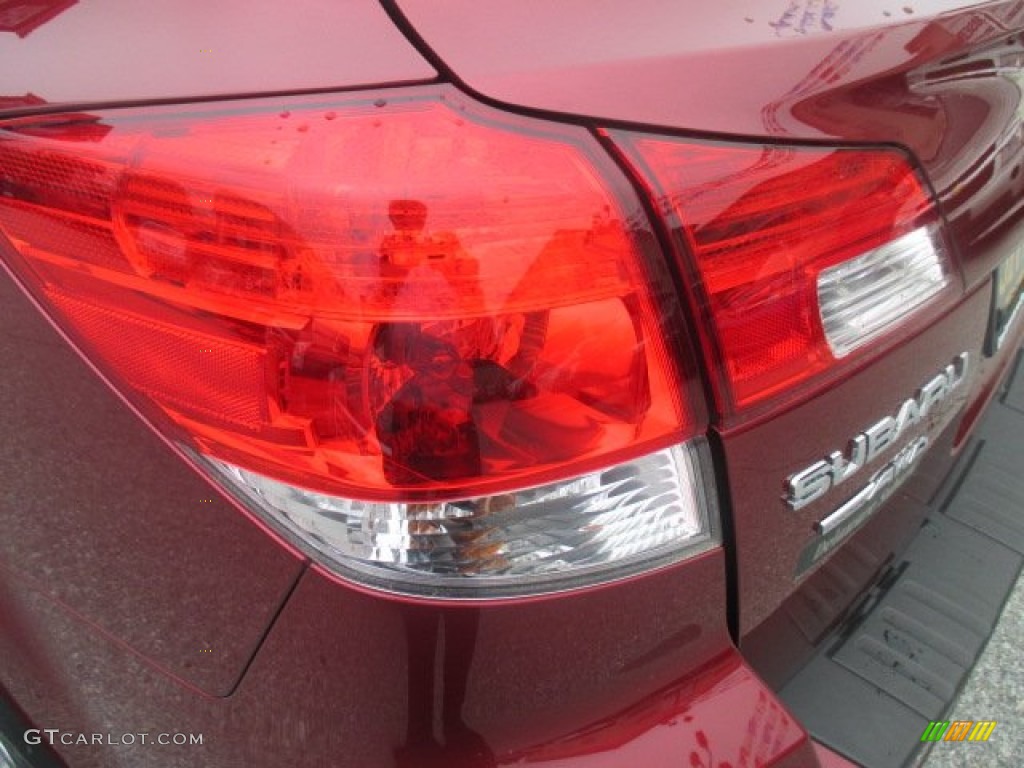 2012 Outback 3.6R Limited - Ruby Red Pearl / Off Black photo #42