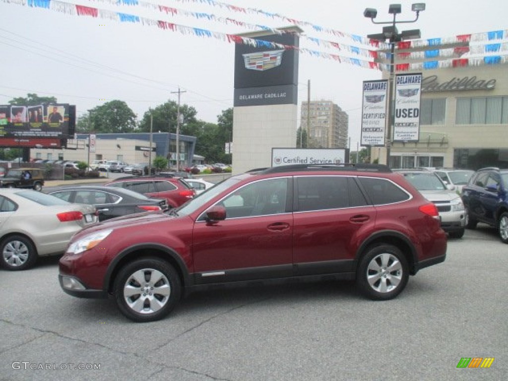 2012 Outback 3.6R Limited - Ruby Red Pearl / Off Black photo #47