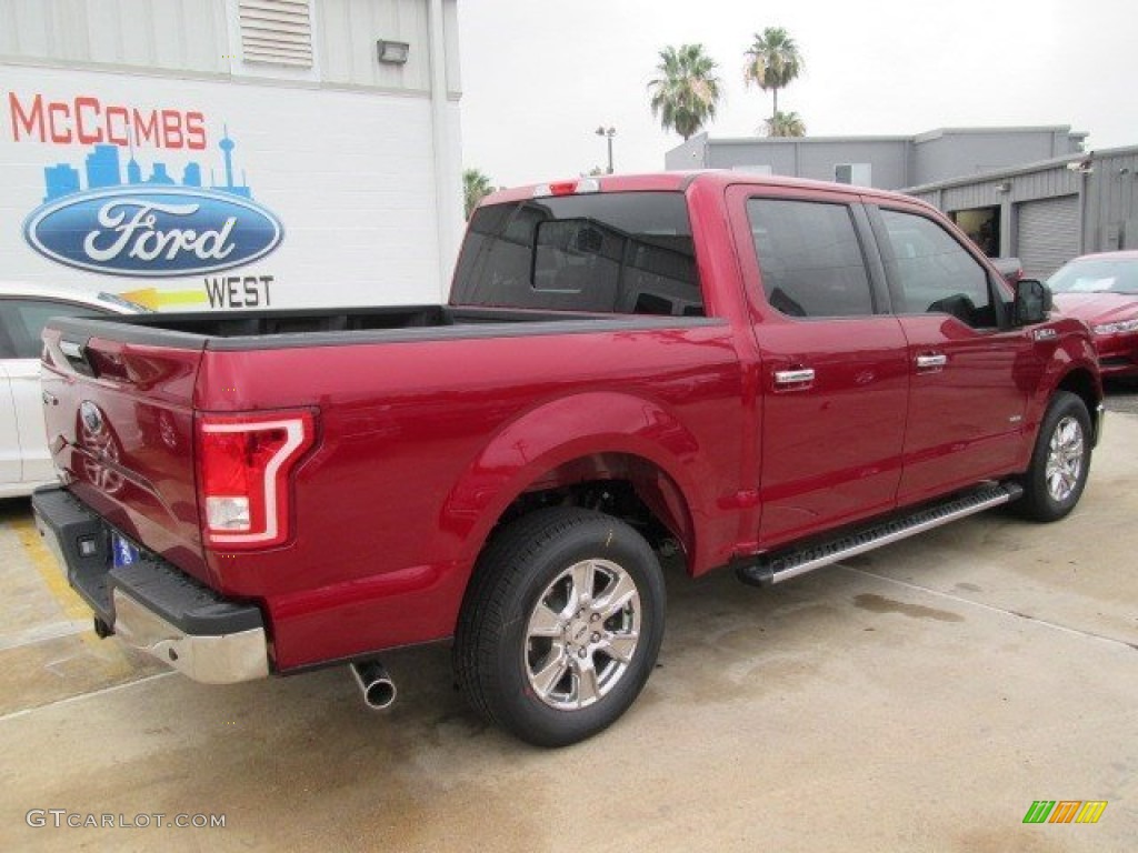 2015 F150 XLT SuperCrew - Ruby Red Metallic / Medium Earth Gray photo #18