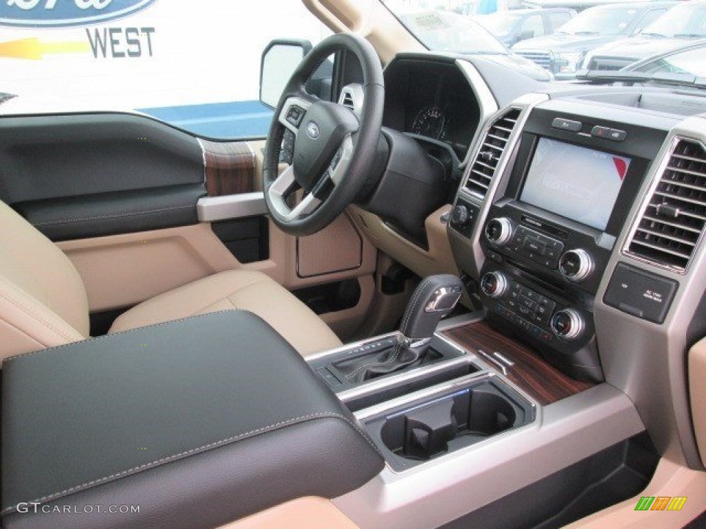 2015 F150 Lariat SuperCrew - White Platinum Tricoat / Medium Light Camel photo #21