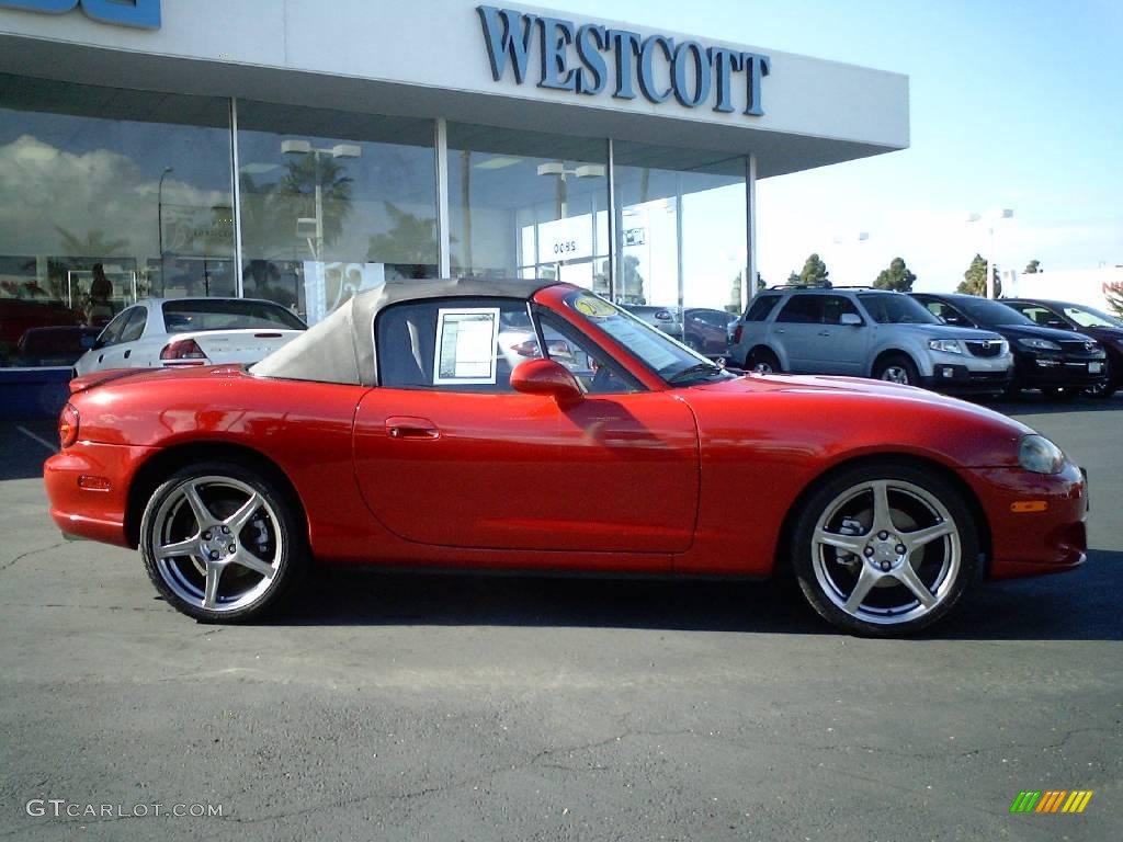 2004 MX-5 Miata MAZDASPEED Roadster - Velocity Red Mica / Black/Red photo #2
