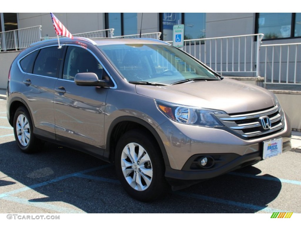 2013 CR-V EX-L AWD - Urban Titanium Metallic / Black photo #3