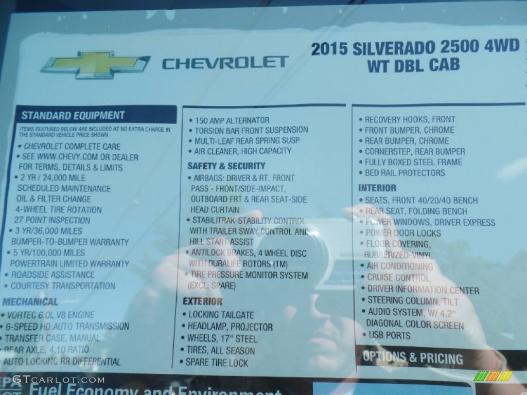 2015 Silverado 2500HD WT Double Cab 4x4 - Tungsten Metallic / Jet Black/Dark Ash photo #60